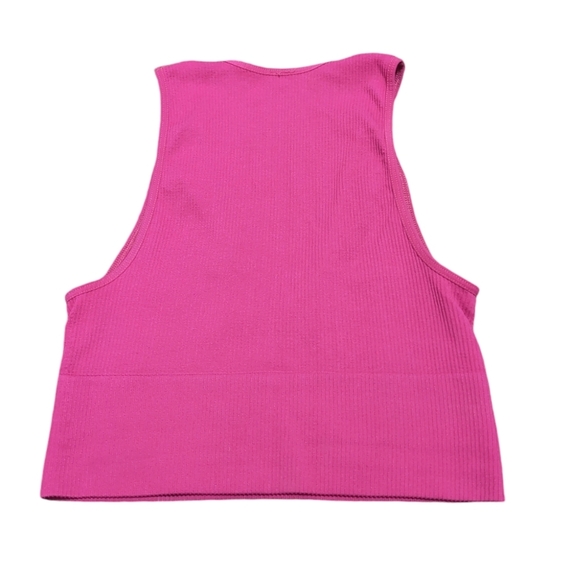 Urban Outfitters Out From Under Magenta Deep Plunge V-Neck Crop Top size Medium - Picture 3 of 6